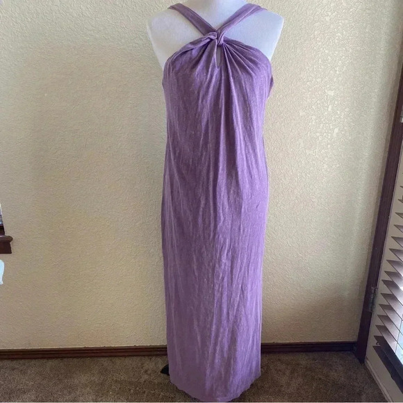 Sundry Anthropologie Midi-Maxi Dress Muted Purple Twist Front Sleeveless: XL (4) - Picture 1 of 14